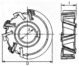 Чертеж фрезы ГОСТ 1669-78 (H401-66)